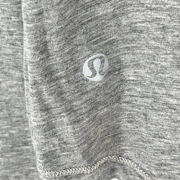 Lululemon Karma Long Sleeve Shirt Heathered Gray Thumbholes Crew Neck No Size - Picture 7 of 7